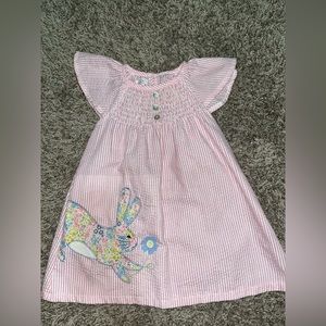 Mud Pie Bunny Seersucker Dress 12-18M
